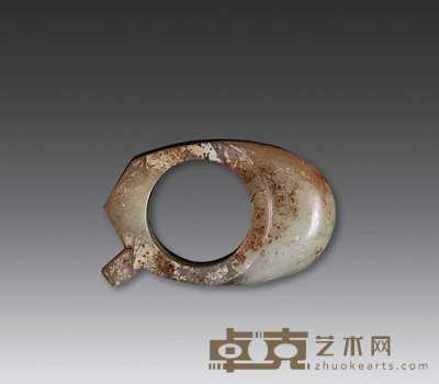 汉代 玉扳指 长4.7cm